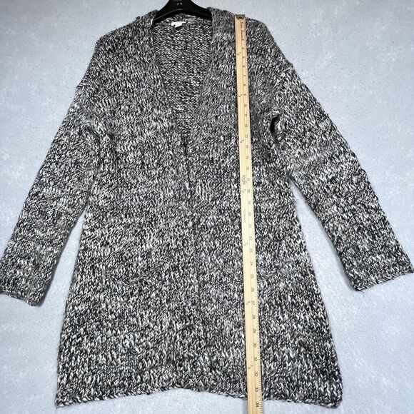 J. Jill Cardigan Sweater Womens Size Medium Brown Grey Wool Alpaca Button Front - Picture 7 of 10